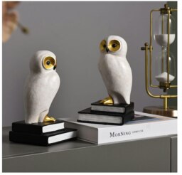 Rackhams Wise White Owl Bookends - thumbnail 5