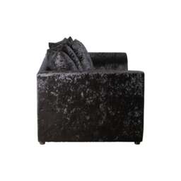 Rackhams Dylan Crushed Velvet 3+2 Seater Fabric Sofa in Black - 3 Seater & 2 Seater Set - thumbnail 5