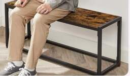 Rackhams Coat Rack with Shoe Storage Bench with Steel Frame - thumbnail 4