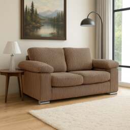 Rackhams Delta Full Jumbo Cord 2 Seater Sofa - Coffee