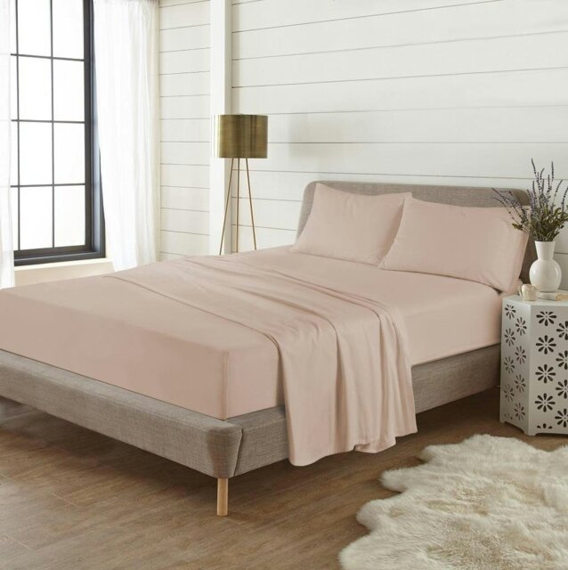 "Rackhams Flannelette Brushed Cotton 16"" Deep Fitted Sheet - Brown - King - Fitted Sheet" - image 1