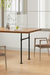 Rackhams 71cm/27.95 inch 2Pcs Black H-shaped Metal Table Legs Furniture Replacement Legs for Dining Table, Desks and Workbenches - Black