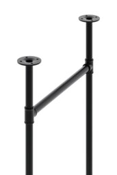 Rackhams 71cm/27.95 inch 2Pcs Black H-shaped Metal Table Legs Furniture Replacement Legs for Dining Table, Desks and Workbenches - Black - thumbnail 5