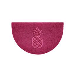 Rackhams Pineapple Embossed Halfmoon Indoor/Sheltered Outdoor Spaghetti Doormat - Pink - thumbnail 1