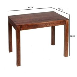Rackhams Maxen Mango Large Dining Table 6ft (180cm) - Wood - 180X90X76CM WXDXH - Dining Table - thumbnail 3