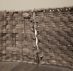 Rackhams 40/58cm Samuel Alexander Medium KD Plastic Wicker Rattan Woven Christmas Tree Skirt in Grey - thumbnail 6