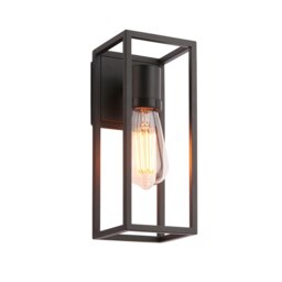 Rackhams Outdoor Wall Light IP44 Textured Black 10W LED E27 Dimmable Living Room