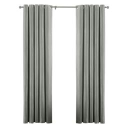 Rackhams Atlantic Eyelet Ringtop Curtains - Grey - 117 x 183cm - Grey - 100% Polyester