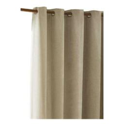 Rackhams Heavy Chenille Eyelet Curtains - Linen - 229cm x 137cm - Linen - 100% Polyester - thumbnail 2