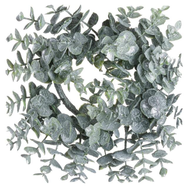 Rackhams Eucalyptus Christmas Candle Wreath - Green - 28cm x 8cm x 28cm - Green - 100% Mixed - image 1