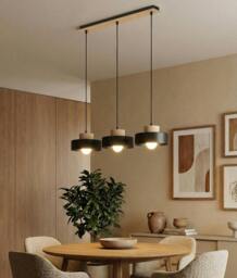 Rackhams KIVI Pendant Lamp 3 x E27 Black - thumbnail 2