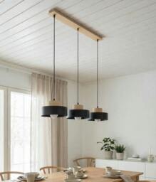 Rackhams KIVI Pendant Lamp 3 x E27 Black - thumbnail 4