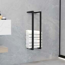 Rackhams Towel Rack Black 12.5x12.5x60 cm Iron - thumbnail 1