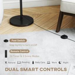 Rackhams Modern Dimmable Standing Lamp with Adjustable Colour Temperatures - Black - Yes - thumbnail 5