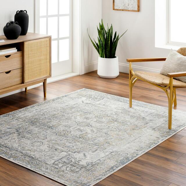 Rackhams Lillian-Washable Taupe Brown Traditional Vintage Boho Rug - 200 x 275 cm - image 1