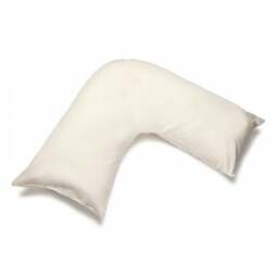 Rackhams Easycare Percale V-Shaped Orthopaedic Pillowcase - Ivory - One Size - Ivory - 50% Cotton/50% Polyester - thumbnail 2