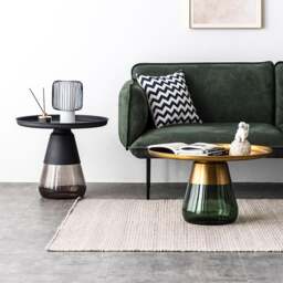 Rackhams Eros Coffee Table, Glass - Black Table ( Height 52cm ) - Black Table ( Height 52cm ) - thumbnail 4