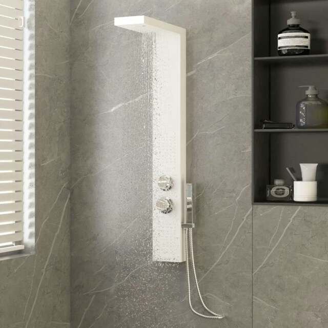 Rackhams Shower Panel System Aluminium White - image 1