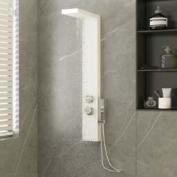 Rackhams Shower Panel System Aluminium White - thumbnail 1