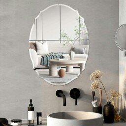 Rackhams 60cm H Ellipse Wall Mounted Mirror with Beveled Edge - thumbnail 1