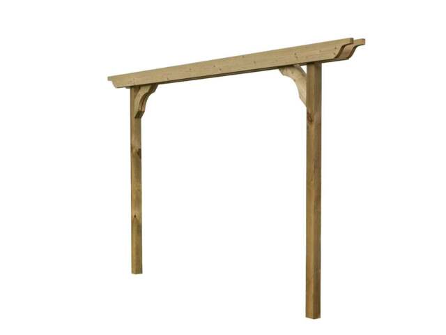 Rackhams Screen Double Beam Pergola, Plant Climbing Arbour - Sculpted Brace - Natural (Light Green) - Three Row Kit - 3m - image 1