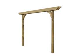 Rackhams Screen Double Beam Pergola, Plant Climbing Arbour - Sculpted Brace - Natural (Light Green) - Three Row Kit - 3m - thumbnail 1
