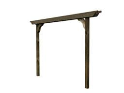 Rackhams Screen Double Beam Pergola, Plant Climbing Arbour - Sculpted Brace - Natural (Light Green) - Three Row Kit - 3m - thumbnail 2