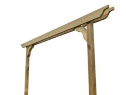 Rackhams Screen Double Beam Pergola, Plant Climbing Arbour - Sculpted Brace - Natural (Light Green) - Three Row Kit - 3m - thumbnail 6