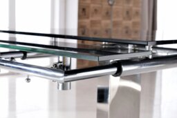 Rackhams Enzo 80 - 120cm Small Extendable Black Glass Dining Table - Black - 1 - thumbnail 6