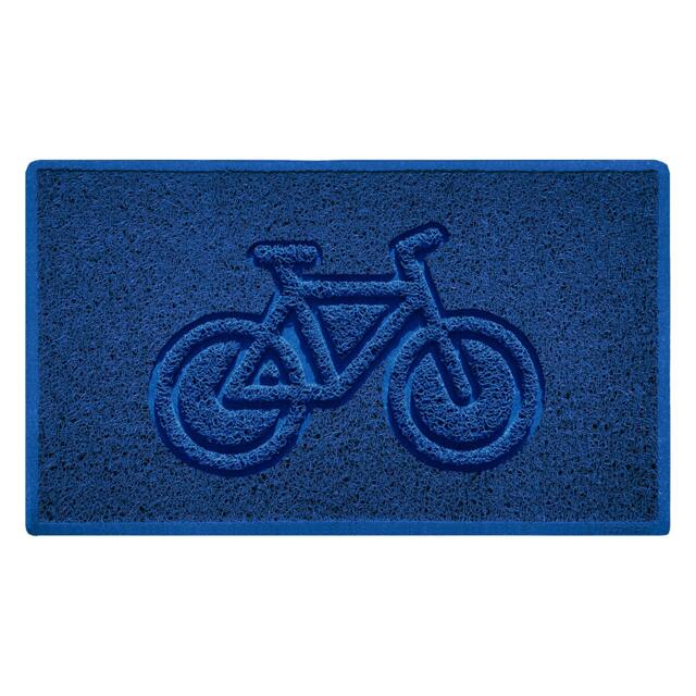 "Rackhams ""Cycle"" Grey Spaghetti Doormat - Blue - 75cm x 44cm - Yes (Suitable for Indoors)" - image 1