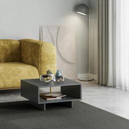 Rackhams Hola Modern Coffee Table Multipurpose Storage Compartment 60x60x32 cm - White - thumbnail 3