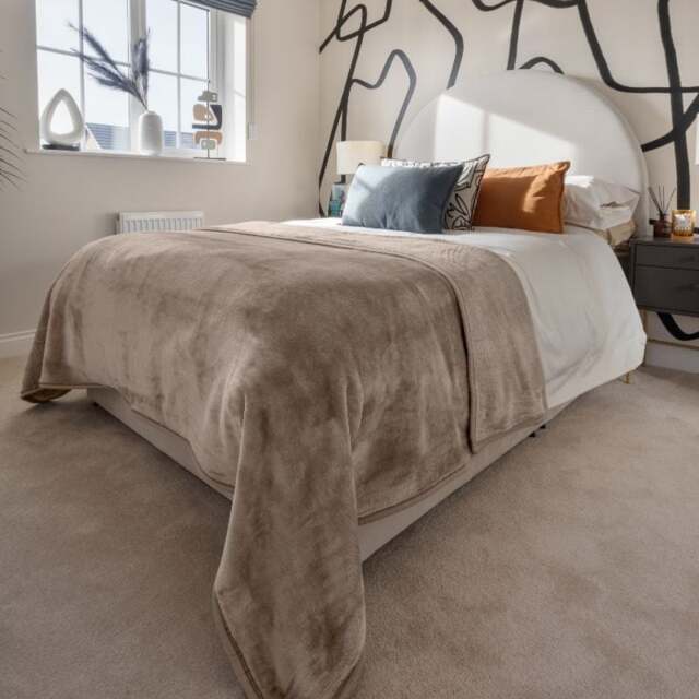 Rackhams Soft & Warm Mink Throw Blanket - 127 x 152cm - Tan - image 1