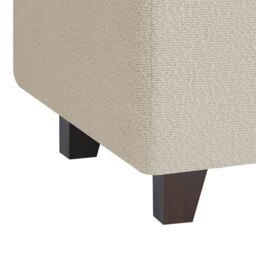 Rackhams Boucle Fabric Square Ottoman Footstool with Storage - Beige - Beige - thumbnail 3