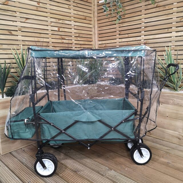 Rackhams Clear Waterproof Cover Only for Folding Festival Camping Storage Trolley - Storage Trolley Cover - image 1