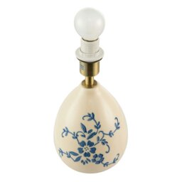 Rackhams Hand Painted Blue Floral Themed Ceramic Table Lamp Base with Switch - thumbnail 3
