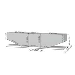 "Rackhams Incia Modern Tv Stand TV Unit TV Cabinet for TV's up to 78"" - White Ephesus" - thumbnail 4