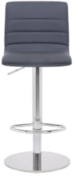 Rackhams Deluxe Aldo Bar Stool - Charcoal Grey, Weighted Base, Adjustable Swivel Seat - thumbnail 4