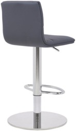 Rackhams Deluxe Aldo Bar Stool - Charcoal Grey, Weighted Base, Adjustable Swivel Seat - thumbnail 5
