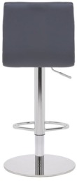 Rackhams Deluxe Aldo Bar Stool - Charcoal Grey, Weighted Base, Adjustable Swivel Seat - thumbnail 6