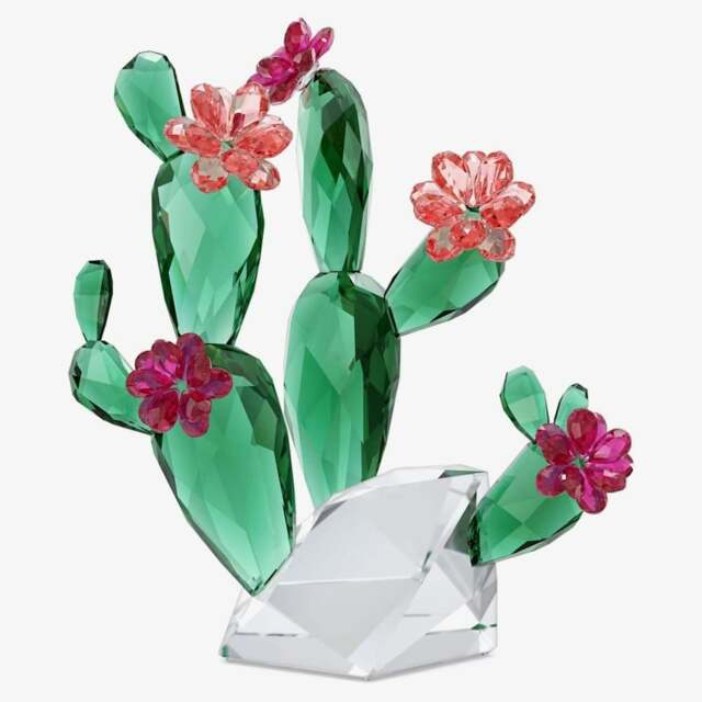 Rackhams Crystal Flowers Desert Pink Cactus Ornament 5426805