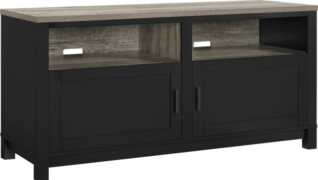 Rackhams Carver TV-Stand with Storage Black - Black - image 1
