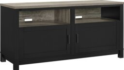 Rackhams Carver TV-Stand with Storage Black - Black