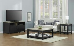 Rackhams Carver TV-Stand with Storage Black - Black - thumbnail 3