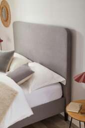 Rackhams Novara Grey Upholstered Panel Bed Frame - Double - thumbnail 4