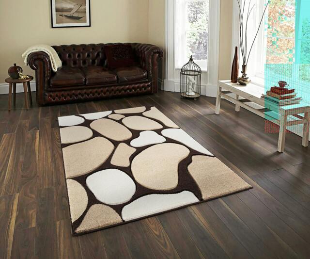 Rackhams Stone Carved Rug - Brown Beige - 60cm x 220cm (2ft x 7.2ft) - image 1