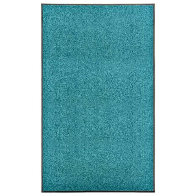 Rackhams Doormat Washable Cyan 90x150 cm
