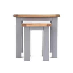 Rackhams Nest of Tables - Set of 2 Tables - Light Grey - thumbnail 4