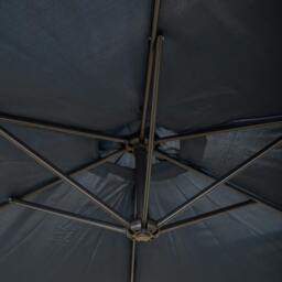 Rackhams 3m Blue Cantilever Parasol with Crank & UV Protection Garden Umbrella - thumbnail 5