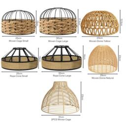 Rackhams Ceiling Light Shade Easy Fit Pendant Lampshade Woven Metal Glass E27 B22 - 2PCS Woven Cage - thumbnail 3