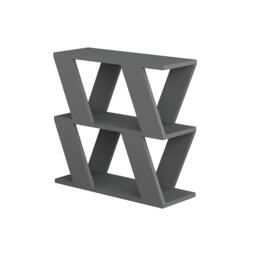Rackhams Lazena Modern 3-Tier Side Table, Slim Particleboard End Table H55.4cm - Black Bute - thumbnail 3